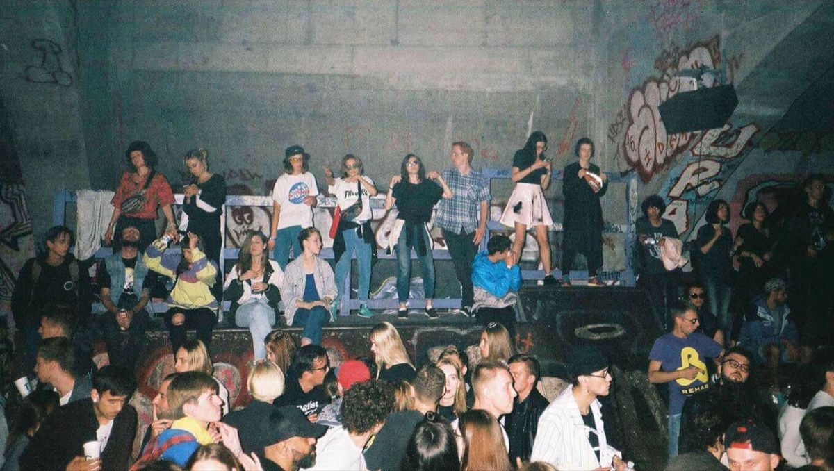 A rave gathering